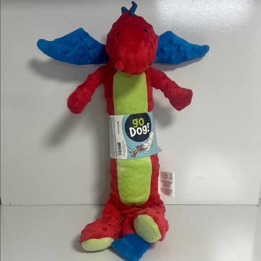 Red and Blue Dragon Plush Toy